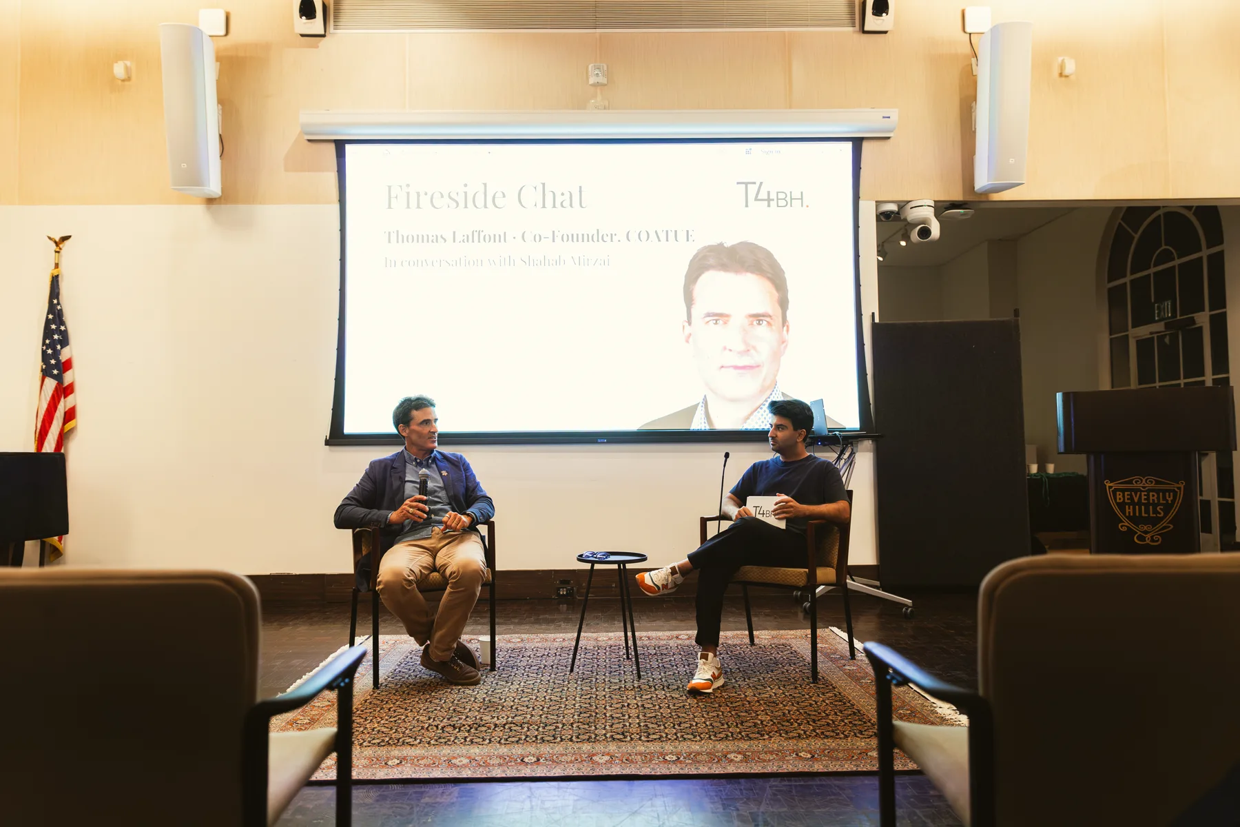 Thomas Laffont and Shahab Mirzai on stage